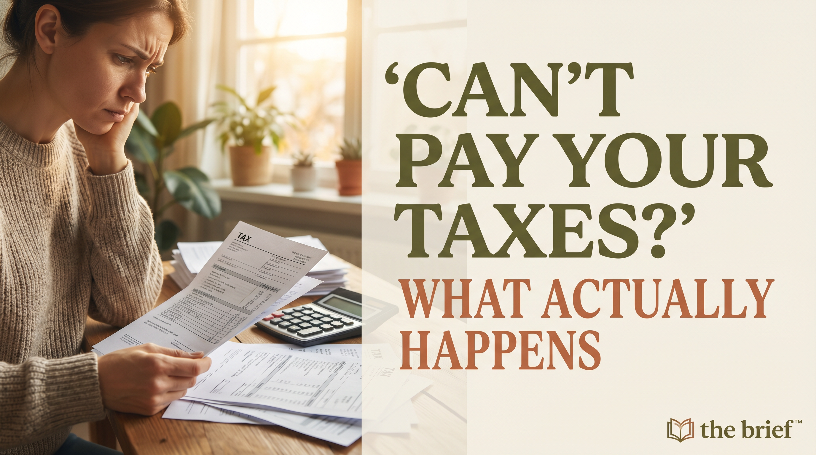 Can't Pay Your Tax Bill? Here's What Actually Happens